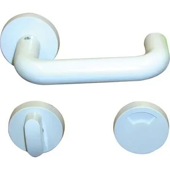 Dveřní kování Holar PH plastová klika dveří WC s ukazatelem bílá