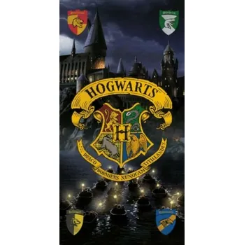 Plážová osuška hrad a žlutý erb, Harry Potter