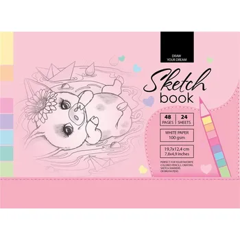 Skicák 197x124 mm, 48 listů, 100g papír TW FRESH