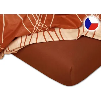 Prostěradlo Jersey prostěradlo 220x220 EXCLUSIVE nugát