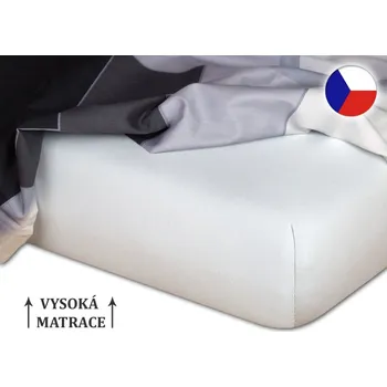 Prostěradlo Jersey prostěradlo na vysokou matraci 180x200x25 EXCLUSIVE Stříbrné