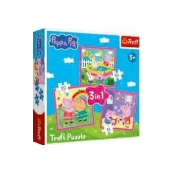 Puzzle Trefl Puzzle 3v1 Peppa a přátelé