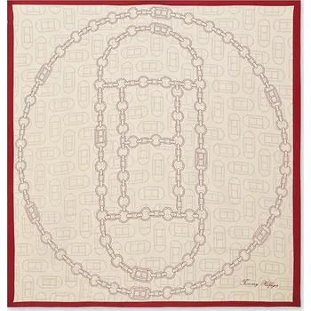 Módní doplněk Hedvábný šátek Tommy Hilfiger AW0AW18277 béžová 01X, vel. ONE SIZE