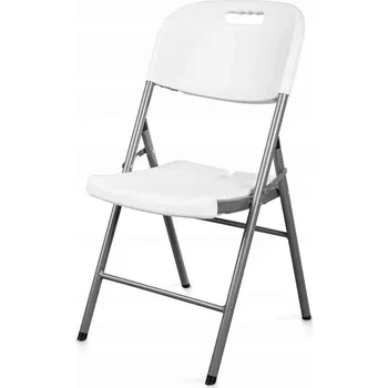 Skládací židle zahradní, cateringová bílá, pevná, do zahrady