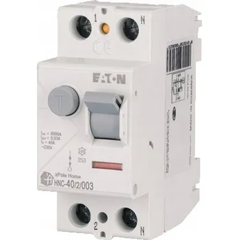 Proudový chránič Proudový chránič Eaton 2P 40A 0,03A 6kA typ AC HNC-40/2/003