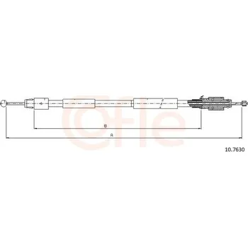 Lanko parkovací brzdy Lanovod parkovací brzdy COFLE 10.7630