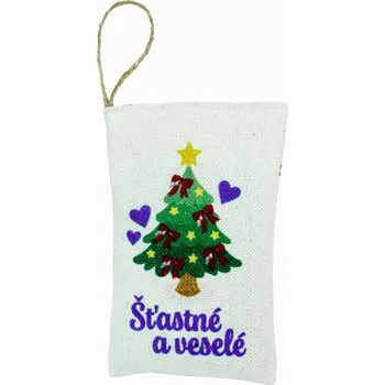 Vonný olej Lavandia Levnadulový EKO vonný pytlíček z recyklované látky 10 x 5 cm s BIO levandulí