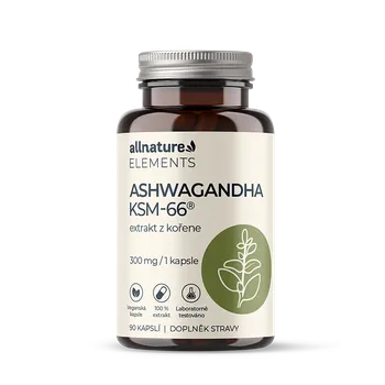 Doplněk stravy ALLNATURE Elements Ashwagandha&nbsp;KSM-66&nbsp;90&nbsp;kapslí