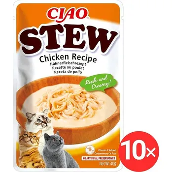 Krmivo pro kočku Ciao Churu Cat Stew kuřecí receptura 10 × 40 g