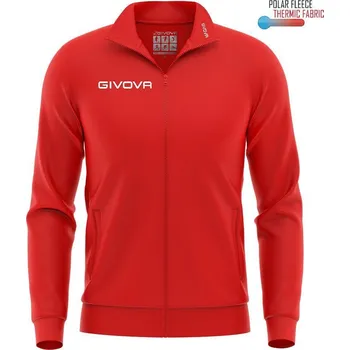 Dámská mikina GIVOVA Givova Polarfleece Mono 500 sportovní mikina červená XL ČERVENÁ