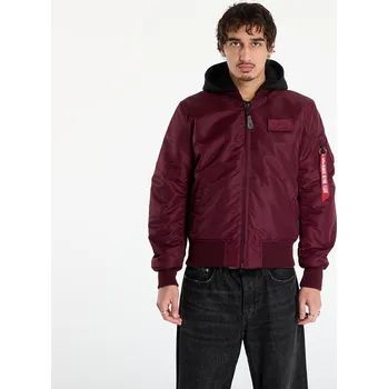 Pánská bunda Bunda Alpha Industries MA-1 Zip Hood Backprint Dark Cherry XL