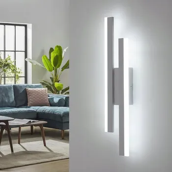 Nástěnné svítidlo Nowoczesna Lampa Ścienna LED, 16 W, Biała Akrylowa Lampa Ścienna LED, 6500K