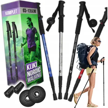 Trekingová hůl Hole DAZMA KIJKI DO NORDIC WALKING KIJE DO CHODZENIA 63-135 cm černé