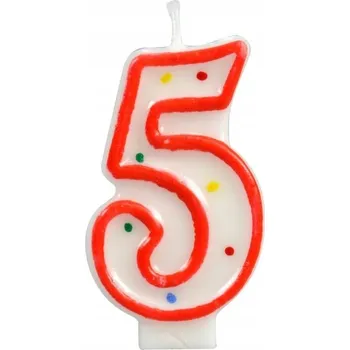 Svíčka Svíčka číslice - puntíky č. 5