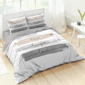 Povlečení Blancheporte Bavlněné povlečení s potiskem Live, Laught, Love Velikost: povlak na polštář 65x65 cm