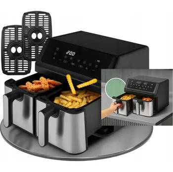 fritéza Horkovzdušná fritéza 9L se dvěma koši AIR FRYER s funkcí dehydratace