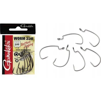 Rybářský háček Gamakatsu Worm 330 Bottom Jigging Háčky s protihrotem 6 ks
