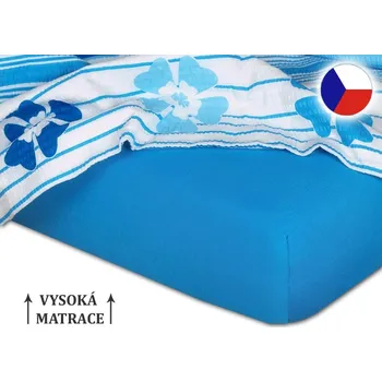 Jersey prostěradlo na vysokou matraci 180x200x25 EXCLUSIVE Denim