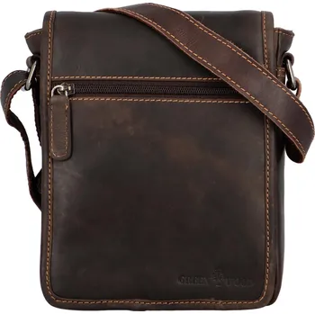 Pánská kožená crossbody taška hnědá - Greenwood Petter hnědá
