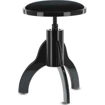 Klavírní stolička a lavice GEWA Stolička pre piano Deluxe / Čierna vysoký lesk