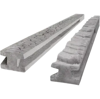 Plotový sloupek Betonový sloupek průběžný na 1,0 m plot (150 cm) vzorovaný oboustranný