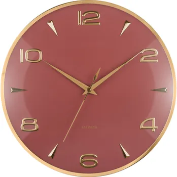 Hodiny Karlsson, Nástěnné hodiny Sienna Glow, červené - Formadore