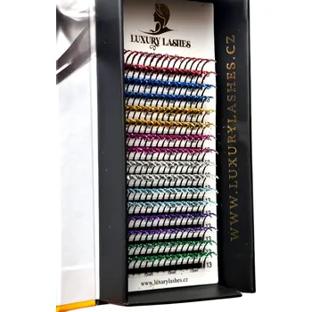 Péče o řasy a obočí Luxury Lashes SPIKES MIX COLOR – GLITTER Zakřivení umělých řas: C, Délka umělých řas: 12 mm, Tloušťka řas: 007