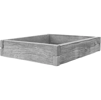 Vyvýšený záhon Betonový vyvýšený záhon - 1 x 1 x 0,25 m - dřevo