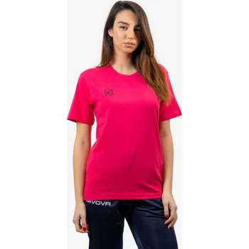 Pánské tričko GIVOVA Tričko Givova Fuchsia XL z Bavlny pro Sportovní Nadšence RŮŽOVÁ