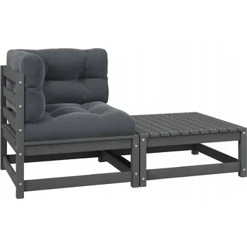 Zahradní nábytek set dřevo šedý 1 ks