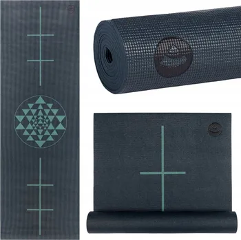 Podložka na jógu Bodhi Leela 4,5 mm - yantra granátová