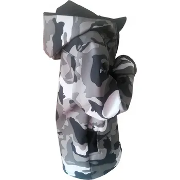 Chlapecká bunda Dětská softshellová bunda s fleecem, Maskáč (Dětská softshellová bunda s kapucí – větruodolná a voděodolná bunda pro kluky i holky)