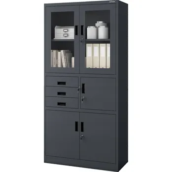 Šatní skříň Kovová skříň na spisy s trezorem Jan Nowak Filip antracitová