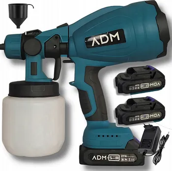 Stříkací pistole Stříkací pistole ADM 21V se 2 akumulátory, bezdrátová, 800 ml