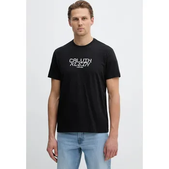 Pánská móda Bavlněné tričko Calvin Klein Jeans LV14RE818G černá 99X, vel. S