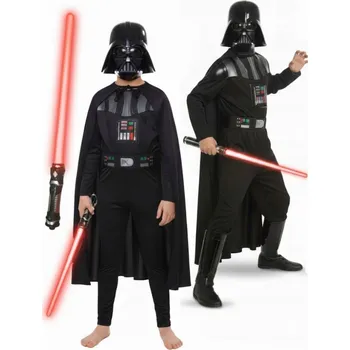 Karnevalový kostým KOSTÝM PŘEVLEK STAR WARS LORD DARTH VADER + MASKA + MEČ 122 128