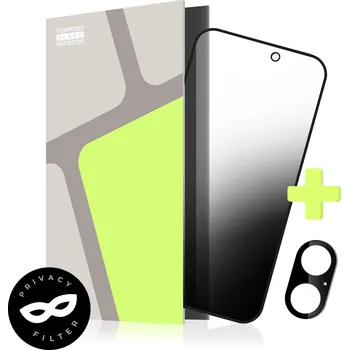 Telefonní příslušenství Ochranné sklo Tempered Glass Protector pro iPhone 16 Plus, PRIVACY + sklo na kameru (Case Friendly)