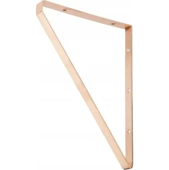 police Dekorativní podpěra police 28x2x20 cm měděná