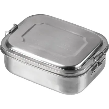 Kempingové nádobí Svačinový BOX nerezový Mil-Tec, Velikost: 16x13x6,2cm