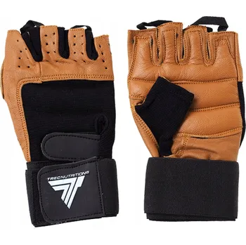 Rukavice Trec Tréninkové Rukavice Profi Brown s výztuhami zápěstí XL