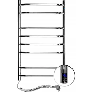 Radiátor Elektrický koupelnový radiátor Navin 304 W 480 x 800 mm stříbrný