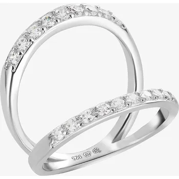 Šperk Preciosa Be Charity stříbrný prsten Infinity, nekonečno s kubickou zirkonií Preciosa, bílý Velikost prstenu: obvod 56 mm, průměr 17,8 mm