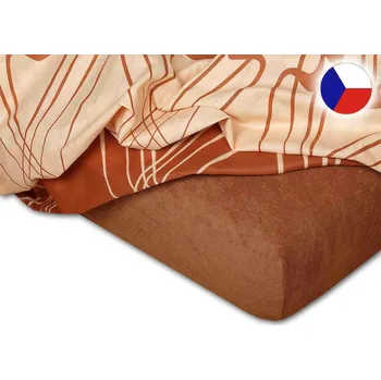 Bytový textil Froté prostěradlo 80x200 EXCLUSIVE nugát