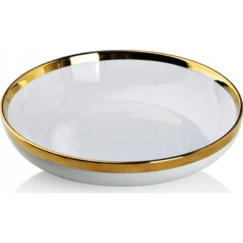 BASIC Mísa 24,8 x 5,5 cm se zlatým proužkem