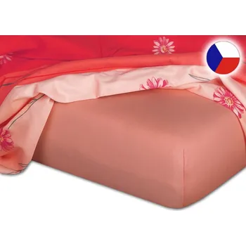 Jersey prostěradlo do postýlky 70x140 EXCLUSIVE losos