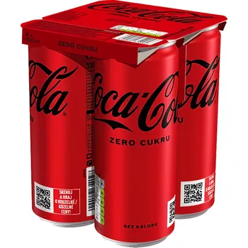 Nápoj Coca-Cola zero multipack, plech 4x330ml 1.32l