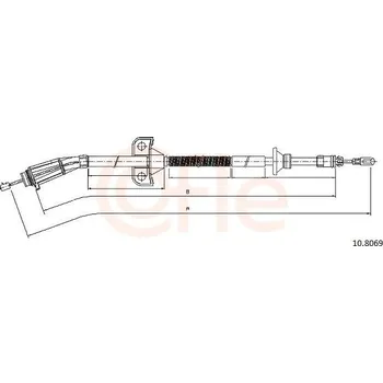 Auto-moto Lanovod parkovací brzdy COFLE 10.8069