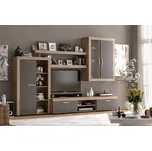 Obývací sestava TRIGONA 293 cm, dub tabaco a antracit