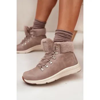 Dívčí sněhule Dámské trapery s kožíškem Big Star – šedé Velikost: 38