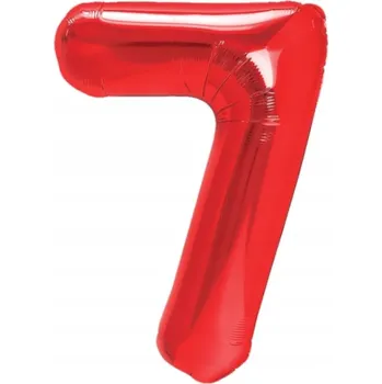 Balónek Fóliový balónek číslice 7 červená 40 cm k narozeninám